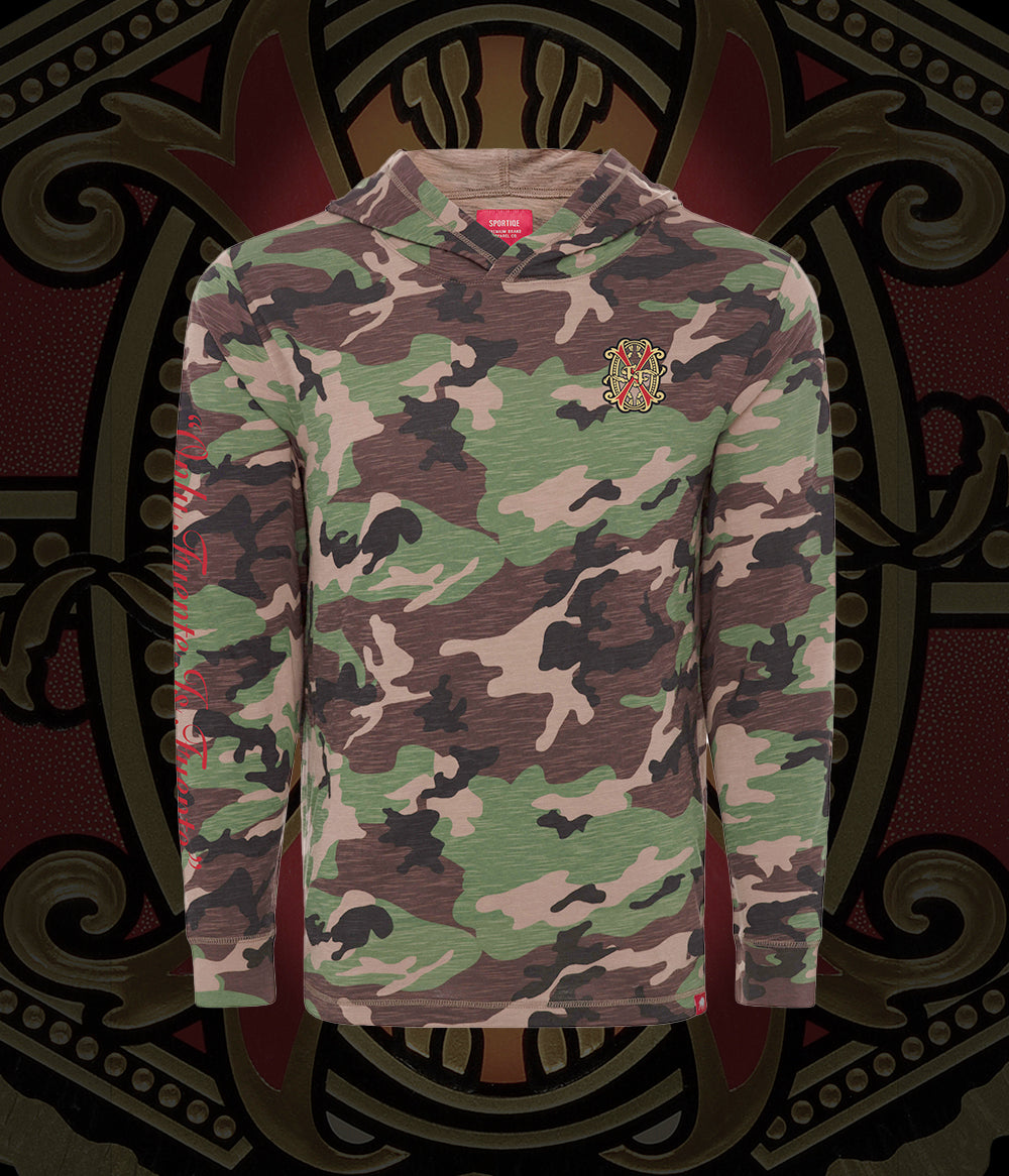 Arturo Fuente FFOX Camo Hooded Long Sleeve Shirt
