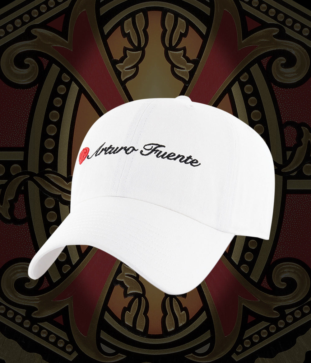 Arturo Fuente White Script Clean Up Hat