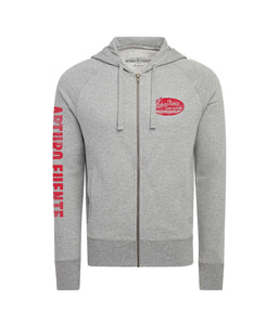 Arturo Fuente Cigar Factory Cannon Gray Unisex French Terry Zip Hoodie Jacket